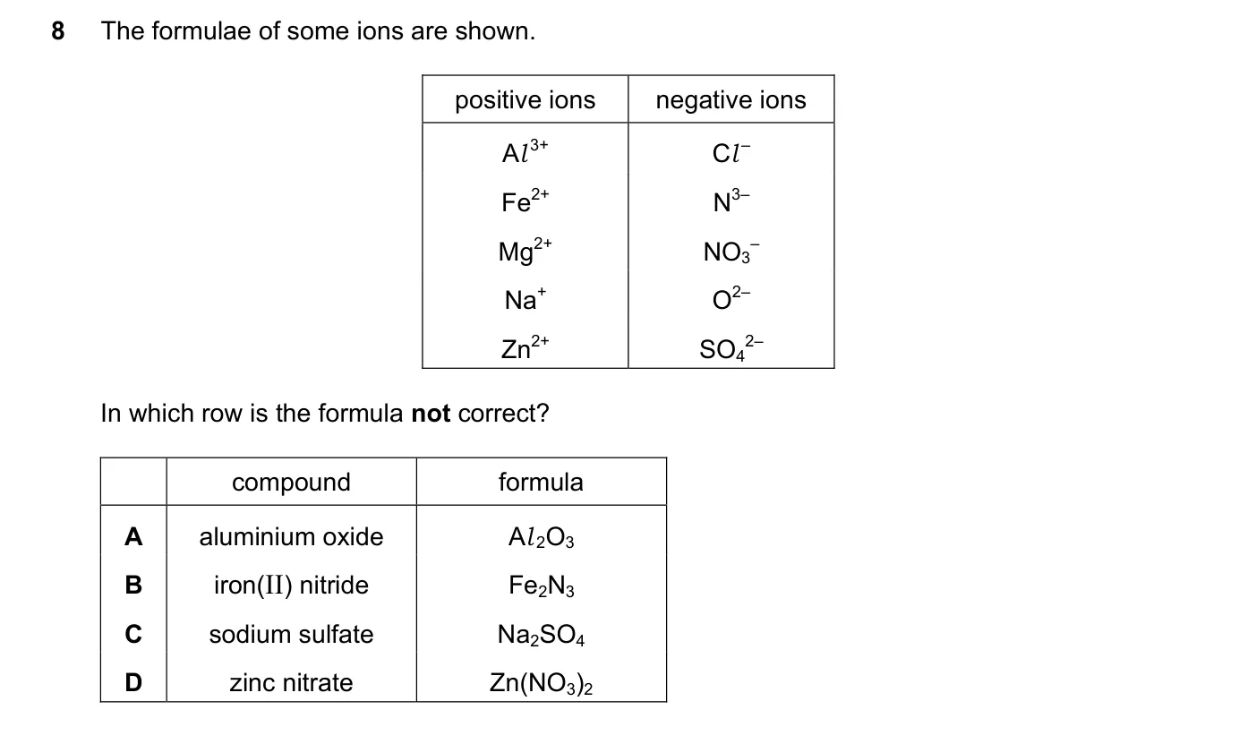 Question 8, March 2020, 0620 Paper 22
