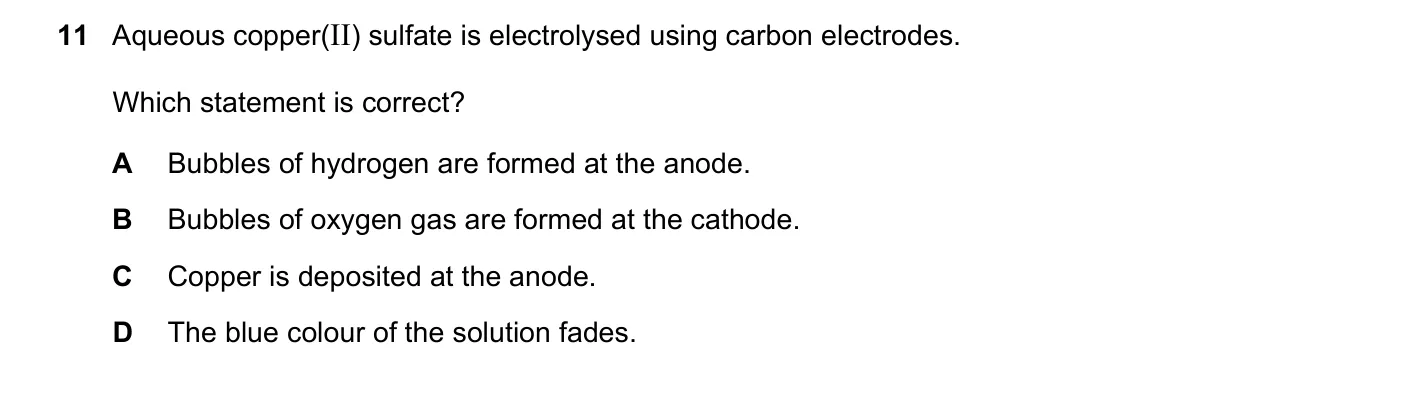 Question 11, March 2020, 0620 Paper 22
