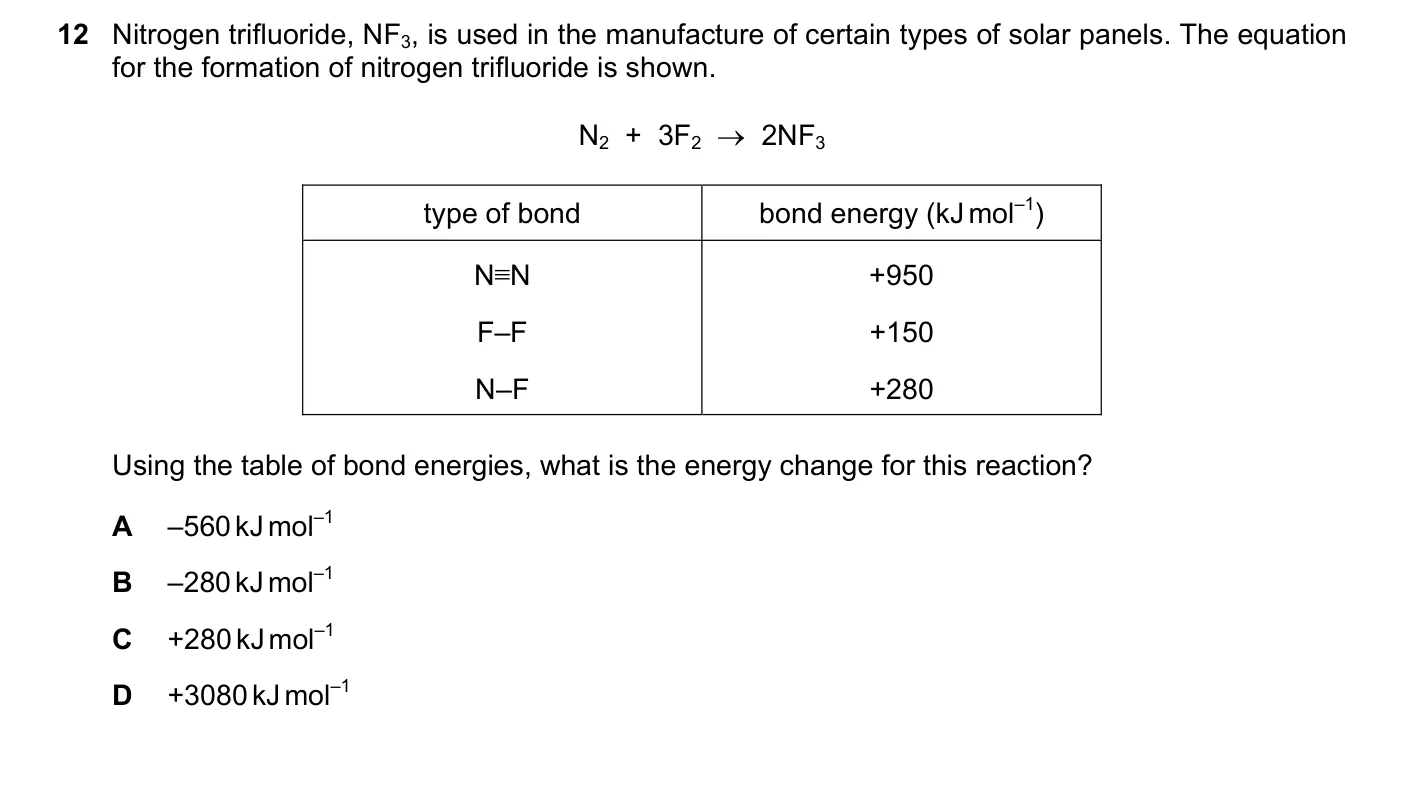 Question 12, March 2020, 0620 Paper 22