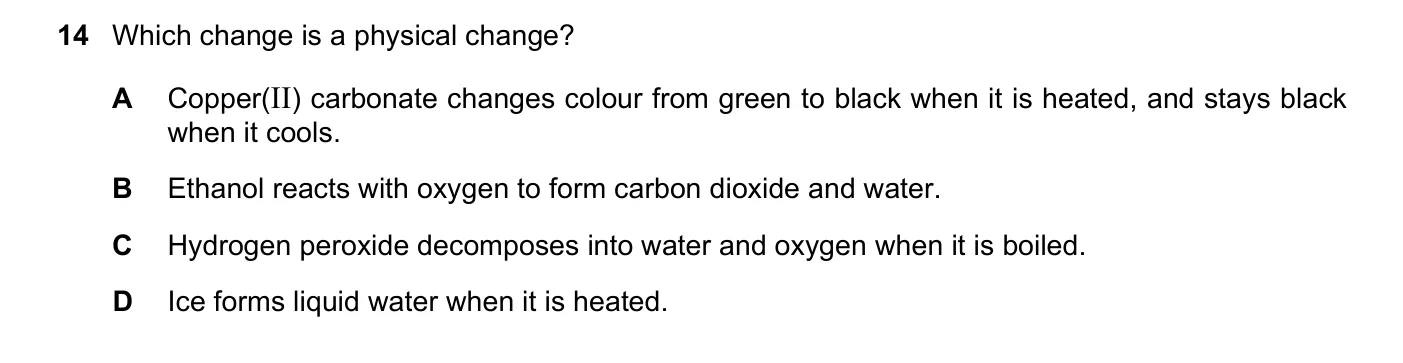 Question 14, March 2020, 0620 Paper 22