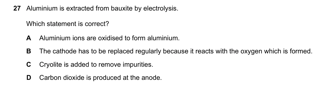 Question 27, March 2020, 0620 Paper 22