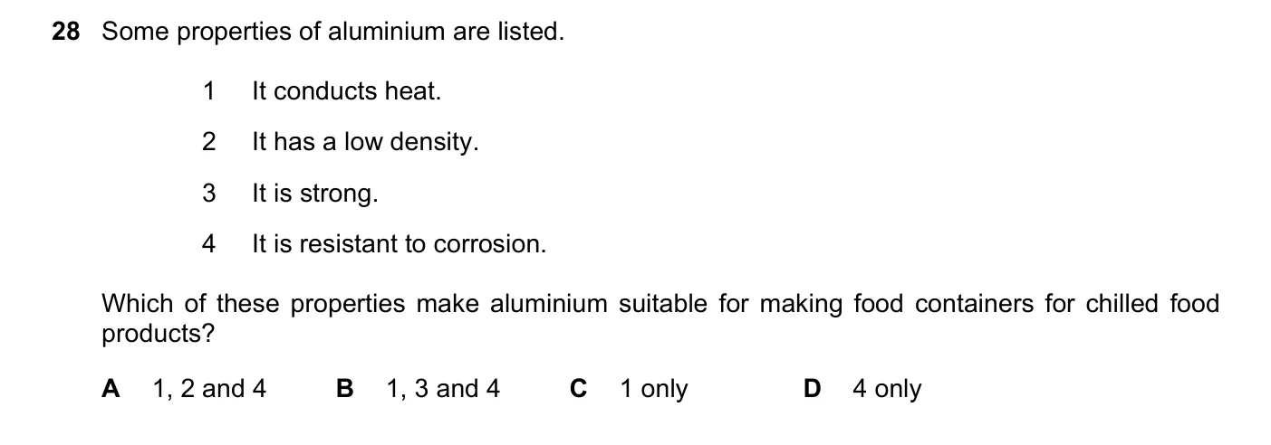 Question 28, March 2020, 0620 Paper 22