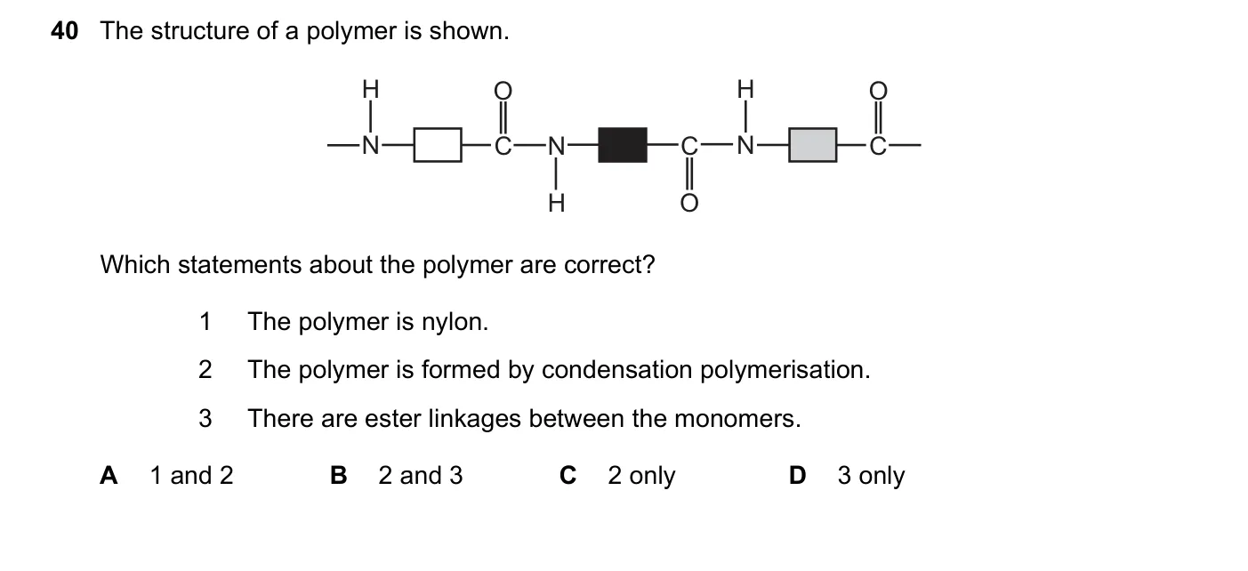 Question 40, March 2020, 0620 Paper 22