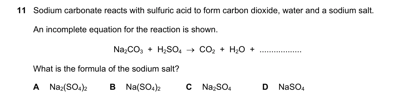 Question 11, November 2020, 0620 Paper 21