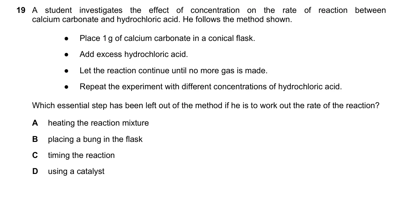 Question 19, November 2020, 0620 Paper 21