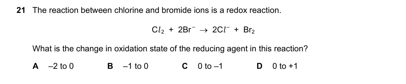 Question 21, November 2020, 0620 Paper 21