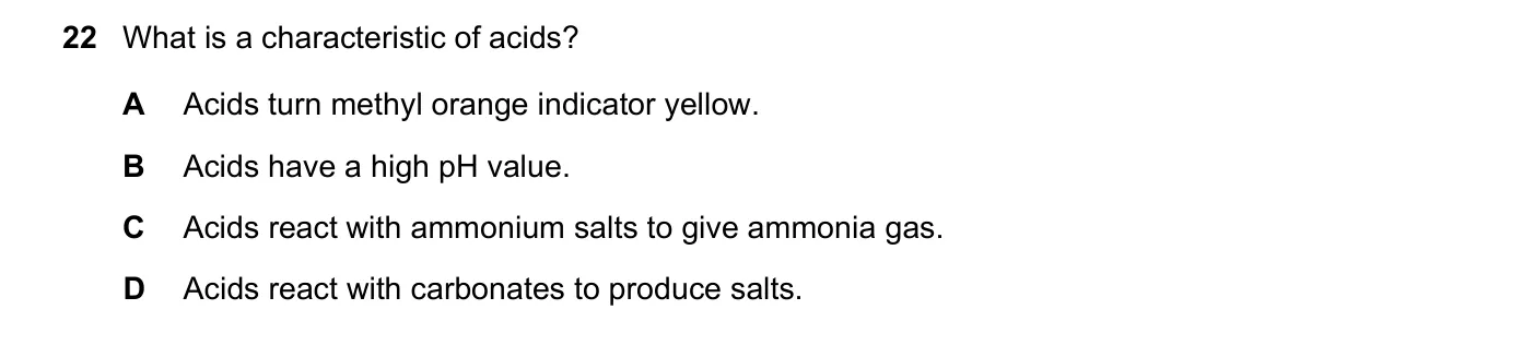 Question 22, November 2020, 0620 Paper 21