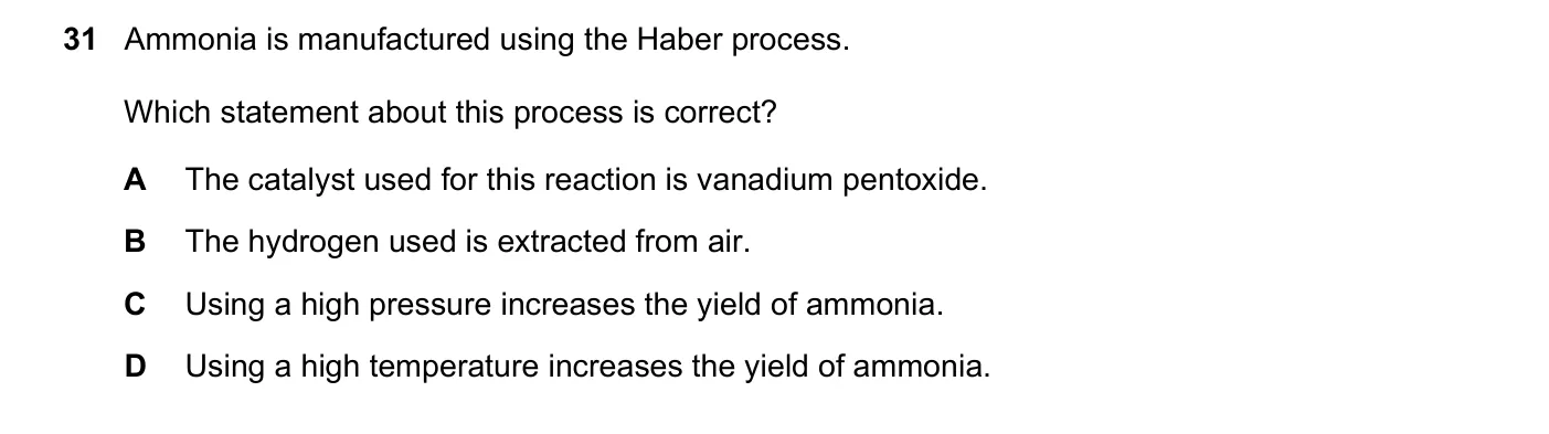 Question 31, November 2020, 0620 Paper 21