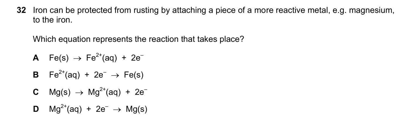 Question 32, November 2020, 0620 Paper 21