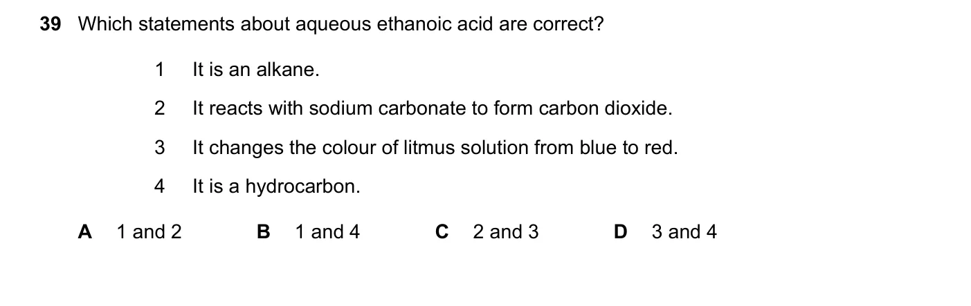 Question 39, November 2020, 0620 Paper 21