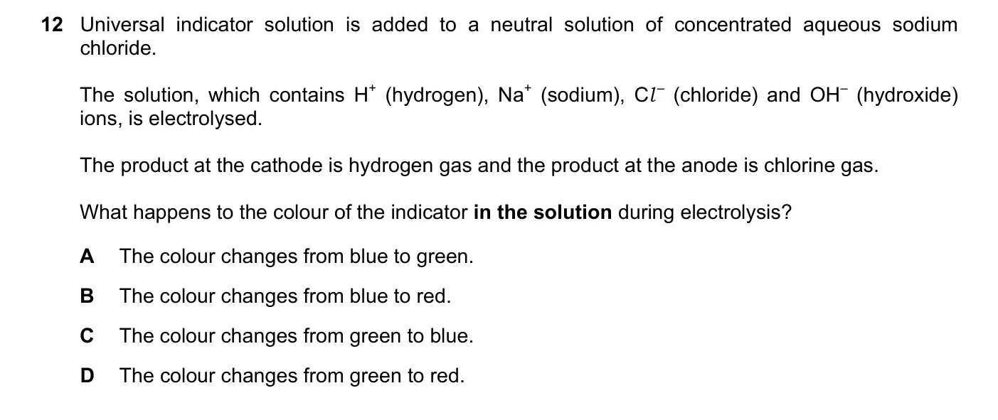 Question 12, November 2020, 0620 Paper 22
