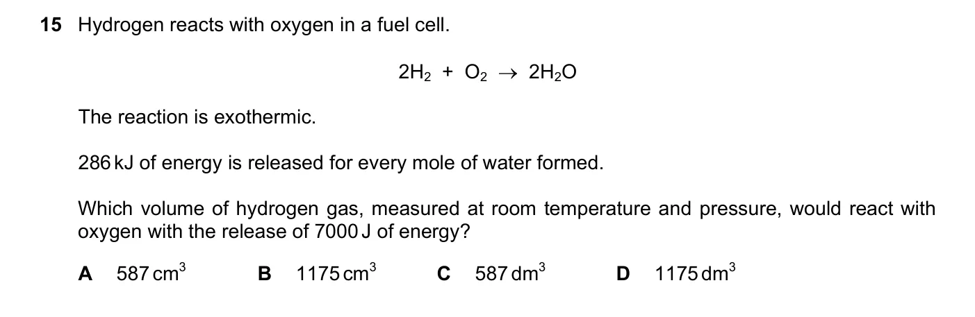 Question 15, November 2020, 0620 Paper 22