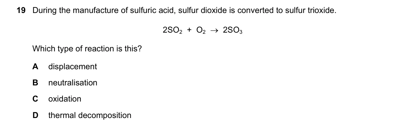 Question 19, November 2020, 0620 Paper 22