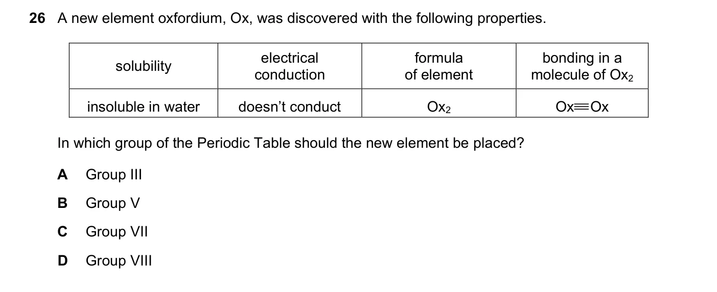 Question 26, November 2020, 0620 Paper 22