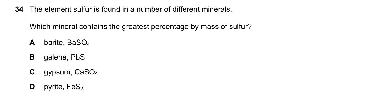 Question 34, November 2020, 0620 Paper 22