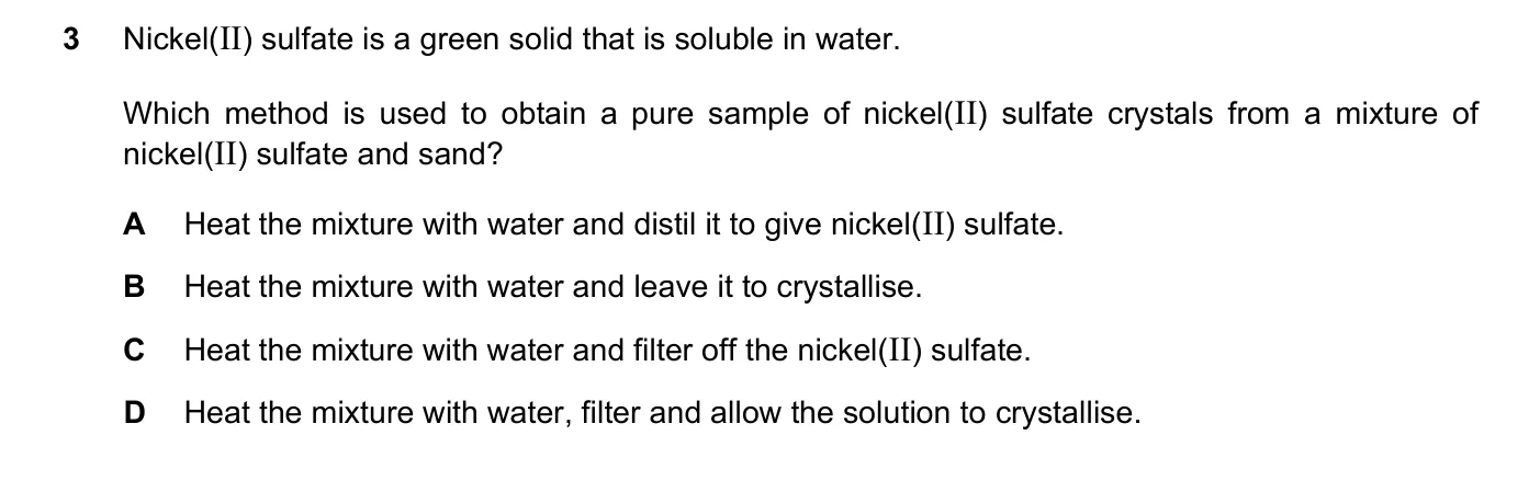 Question 3, November 2020, 0620 Paper 23