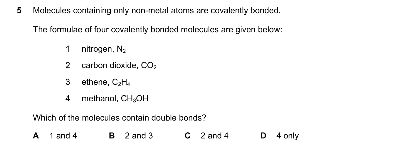 Question 5, November 2020, 0620 Paper 23