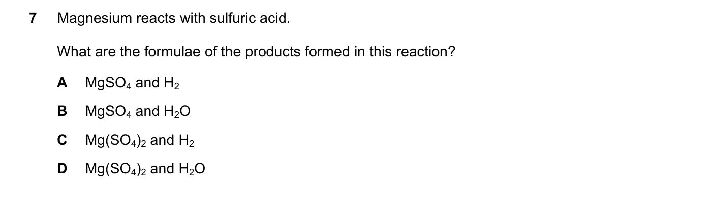 Question 7, November 2020, 0620 Paper 23