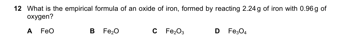 Question 12, November 2020, 0620 Paper 23