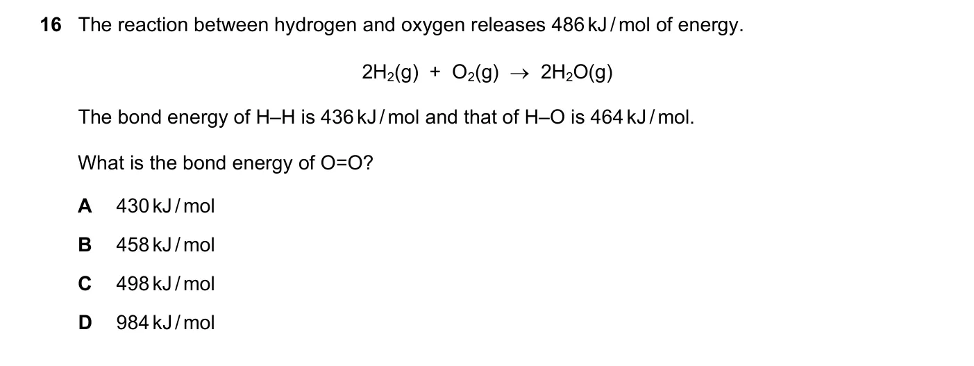 Question 16, November 2020, 0620 Paper 23