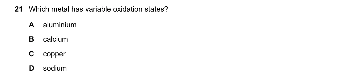 Question 21, November 2020, 0620 Paper 23