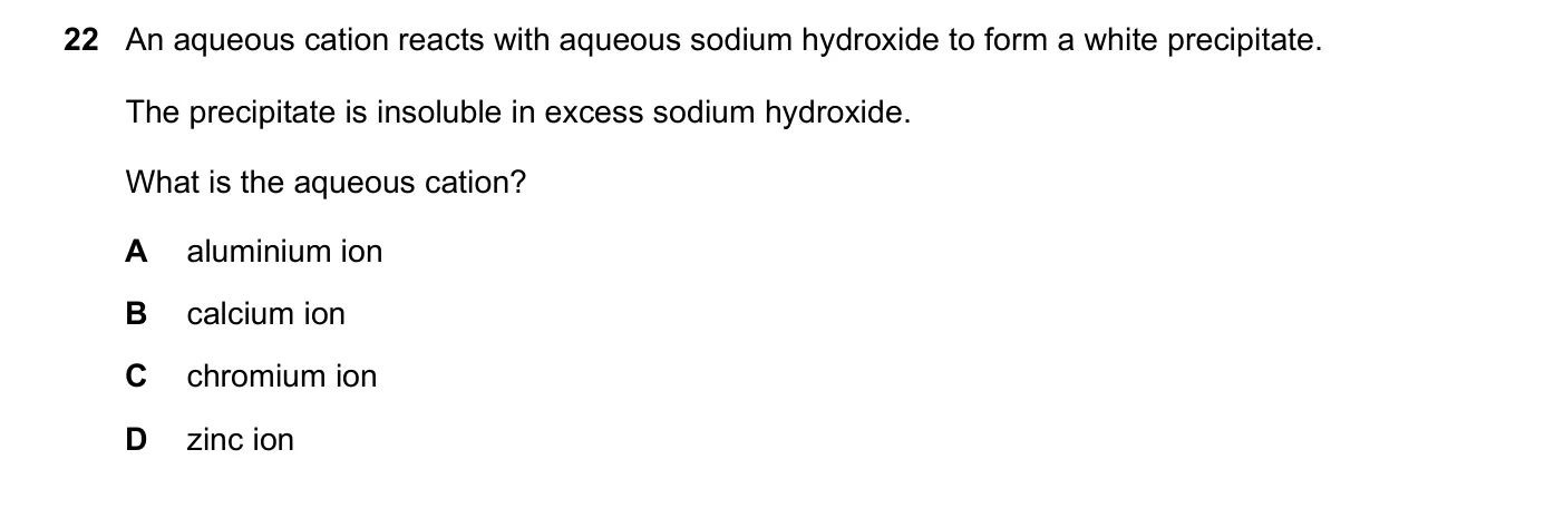 Question 22, November 2020, 0620 Paper 23