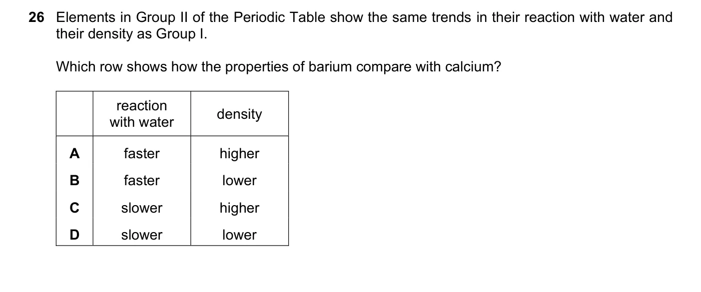 Question 26, November 2020, 0620 Paper 23