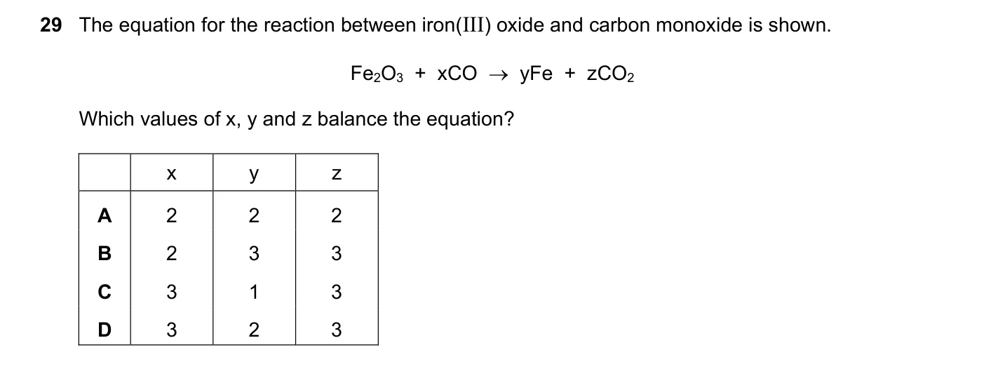 Question 29, November 2020, 0620 Paper 23