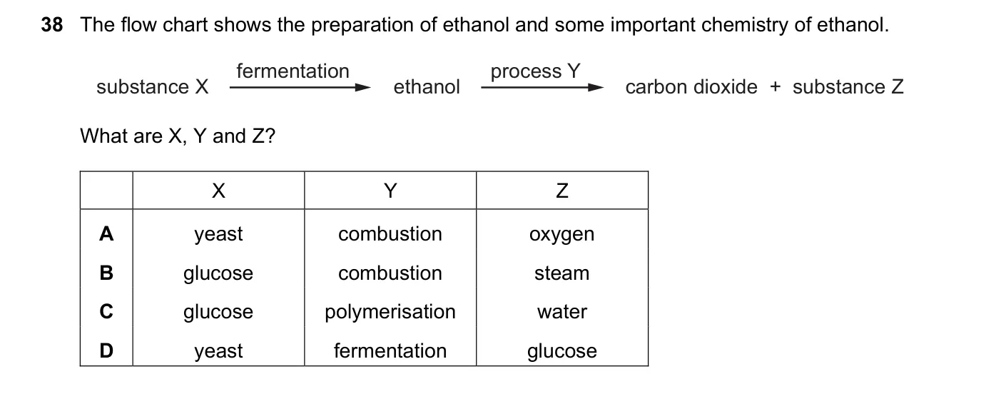 Question 38, November 2020, 0620 Paper 23