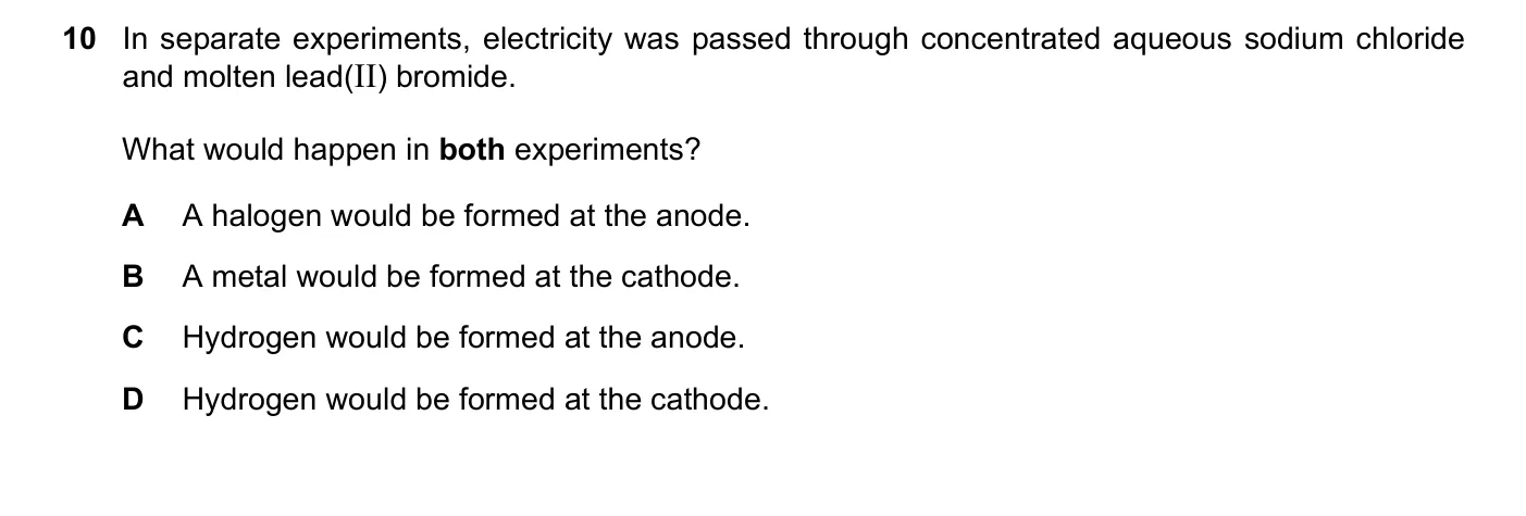 Question 10, June 2021, 0620 Paper 21