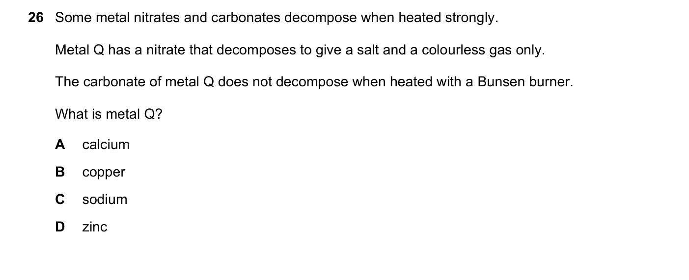 Question 26, June 2021, 0620 Paper 21