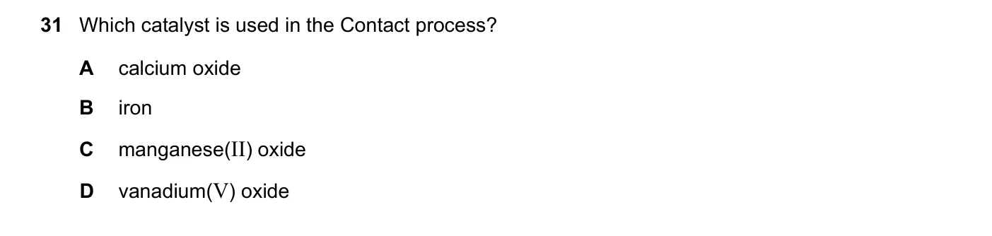 Question 31, June 2021, 0620 Paper 21