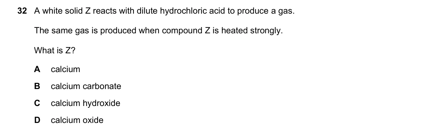 Question 32, June 2021, 0620 Paper 21