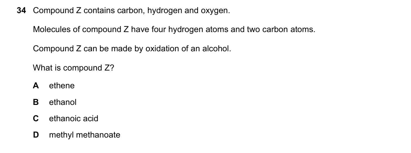 Question 34, June 2021, 0620 Paper 21