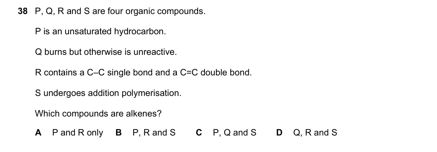 Question 38, June 2021, 0620 Paper 21