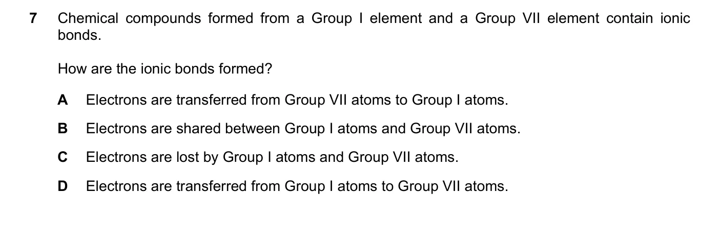Question 7, June 2021, 0620 Paper 22