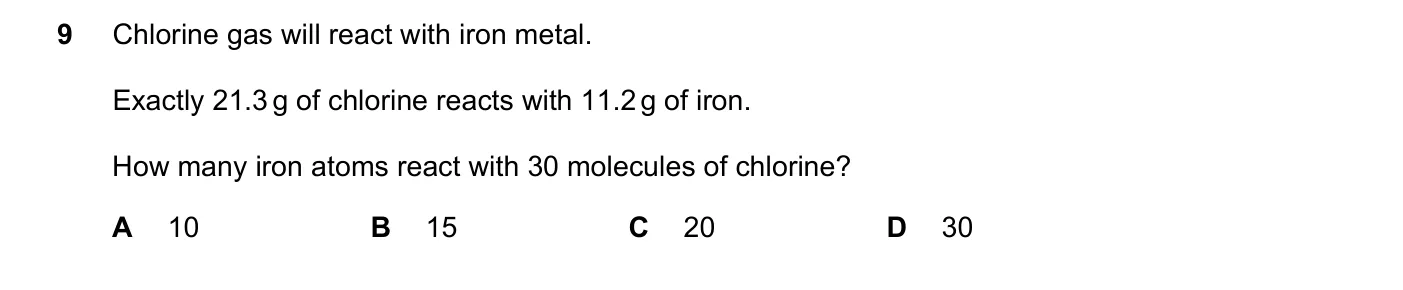 Question 9, June 2021, 0620 Paper 22
