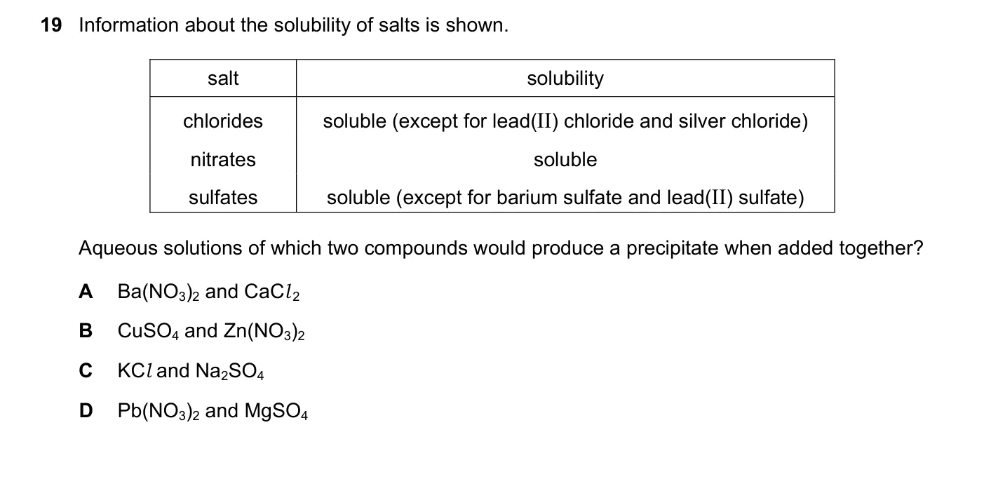 Question 19, June 2021, 0620 Paper 22