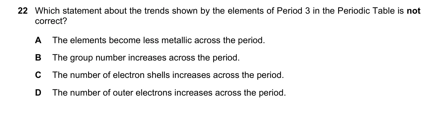 Question 22, June 2021, 0620 Paper 22