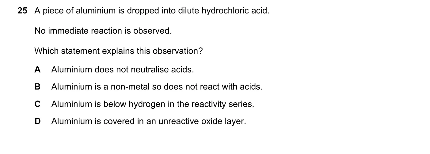 Question 25, June 2021, 0620 Paper 22