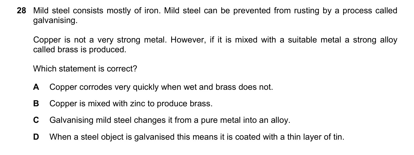 Question 28, June 2021, 0620 Paper 22