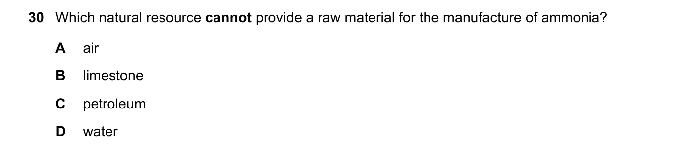 Question 30, June 2021, 0620 Paper 22