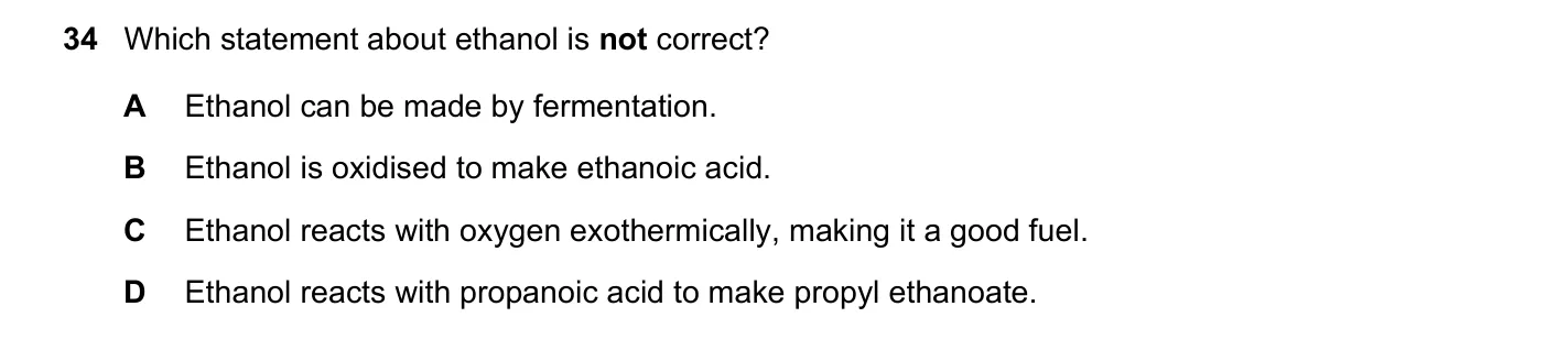 Question 34, June 2021, 0620 Paper 22