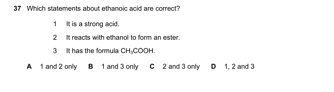 Question 37, June 2021, 0620 Paper 22
