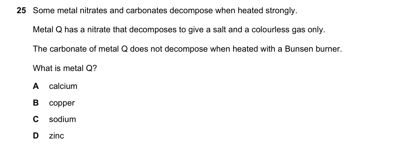 Question 25, June 2021, 0620 Paper 23