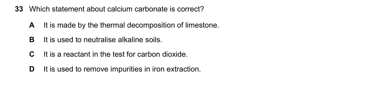 Question 33, June 2021, 0620 Paper 23