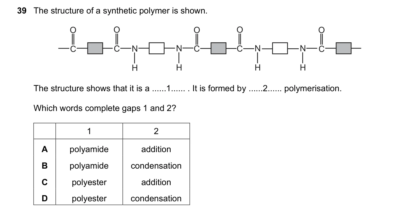 Question 39, June 2021, 0620 Paper 23