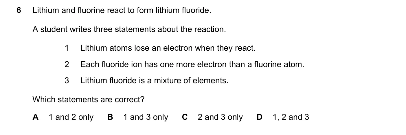 Question 6, March 2021, 0620 Paper 22