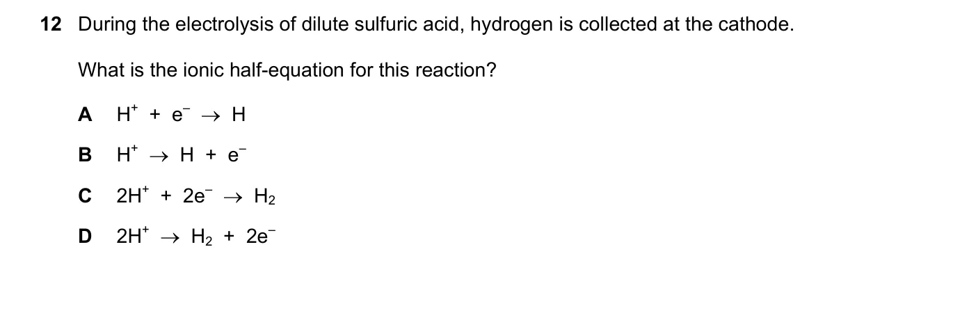 Question 12, March 2021, 0620 Paper 22