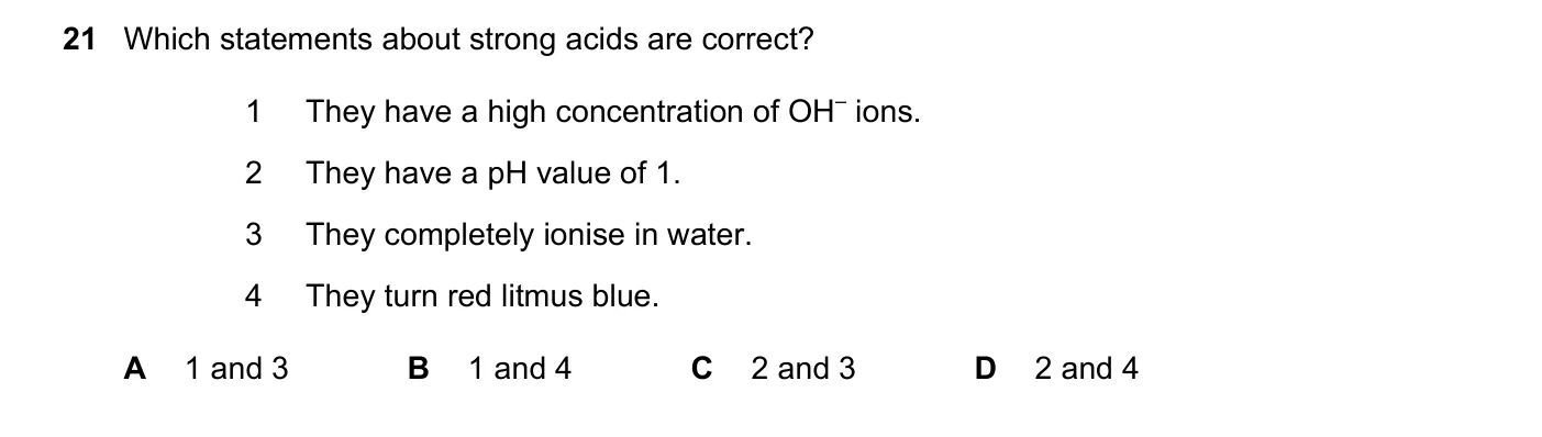 Question 21, March 2021, 0620 Paper 22